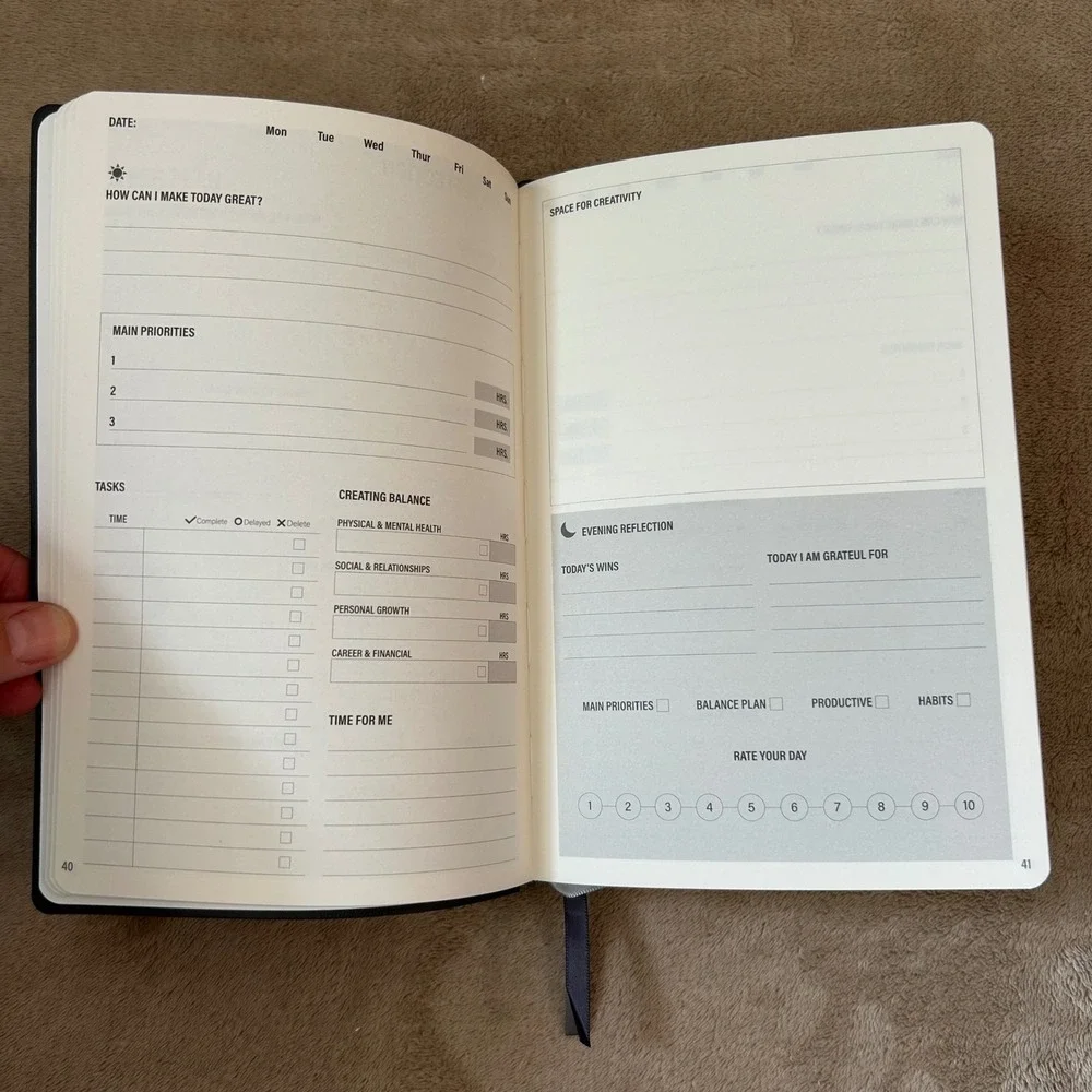 MindPanda 3 Month Undated Productivity Daily Planner Guided 90-Day System
